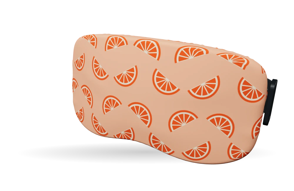 Print Orange slices · Peach spritz op een skibrilhoes