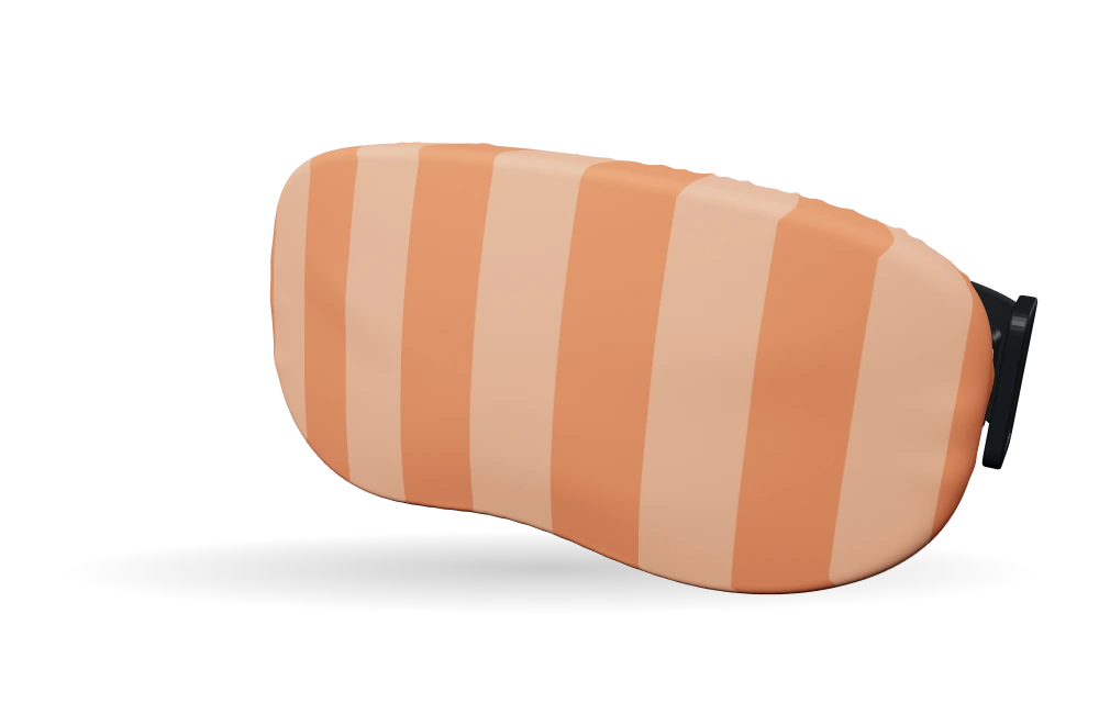 Print Aperitivo stripes · Peach spritz op een skibrilhoes