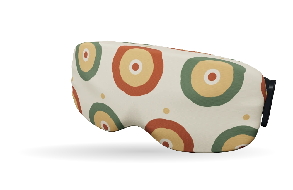 Print Après bloom · Cream & rust op een skibrilhoes