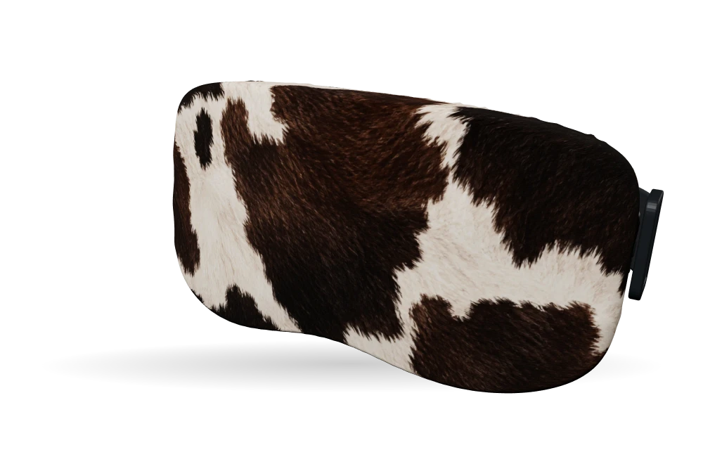 Print Cowhide texture op een skibrilhoes