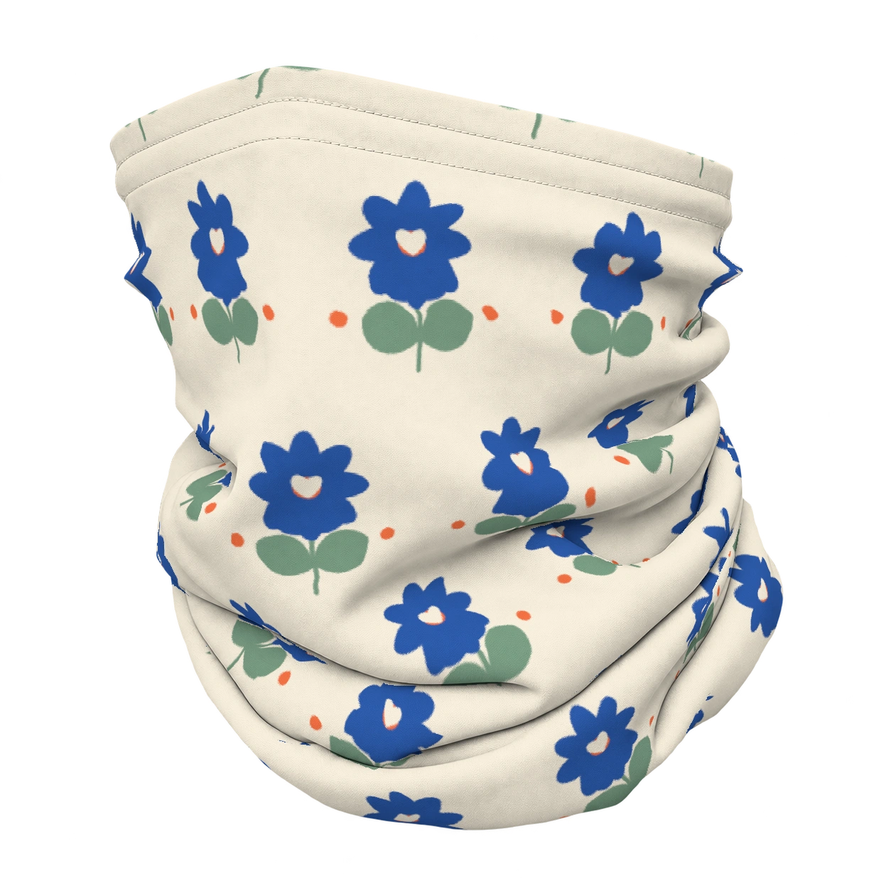Folk bloom · Cobalt garden op een nekwarmer