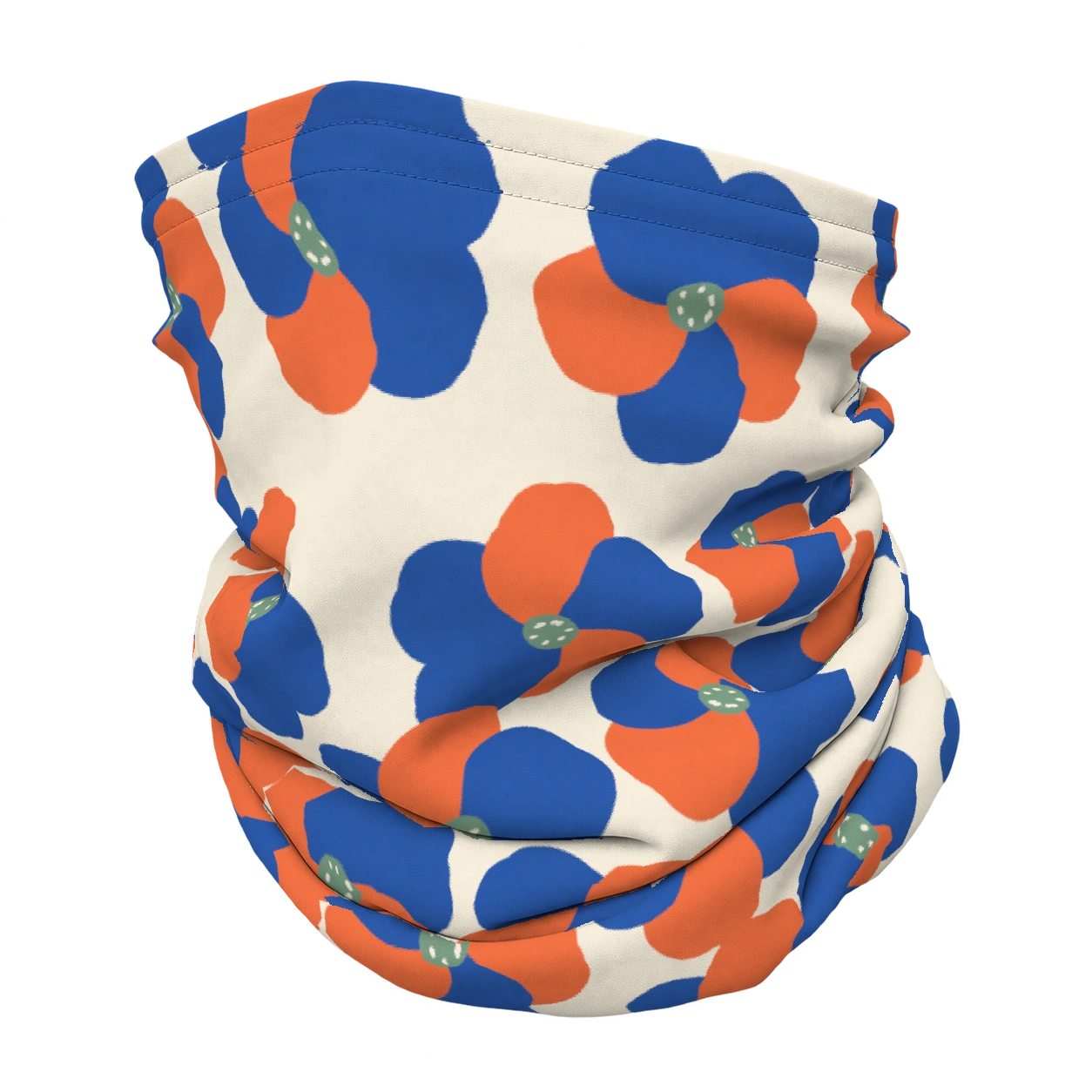 Poppy paper · Cobalt garden op een nekwarmer