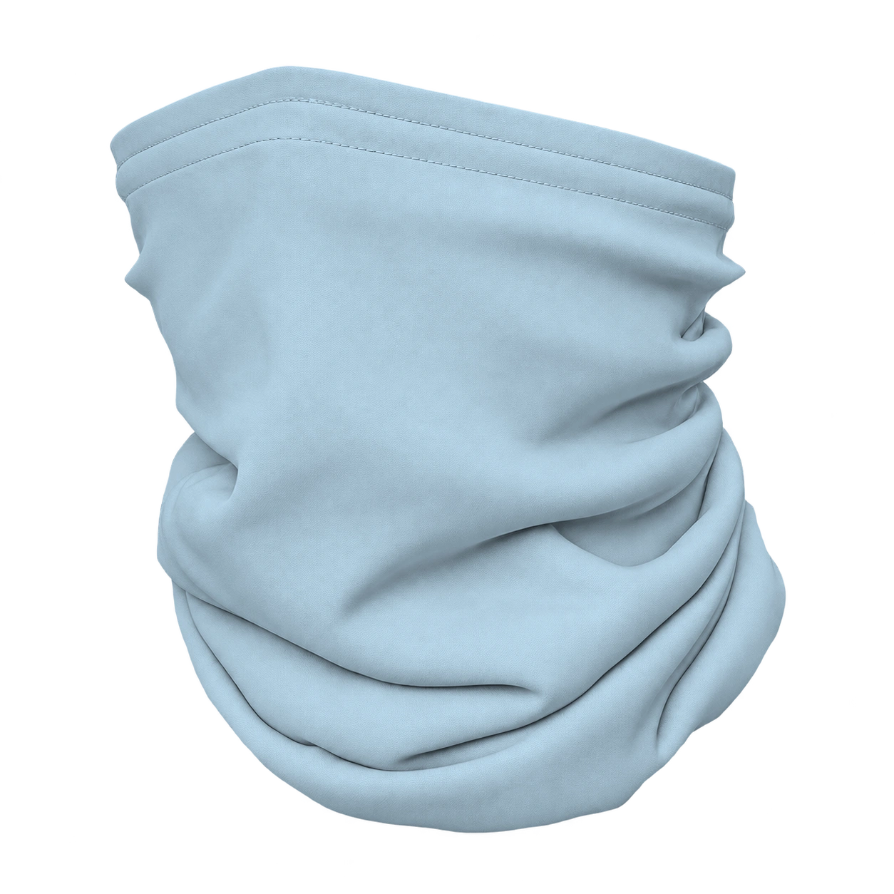 Effen blauw · IJsblauw op een nekwarmer