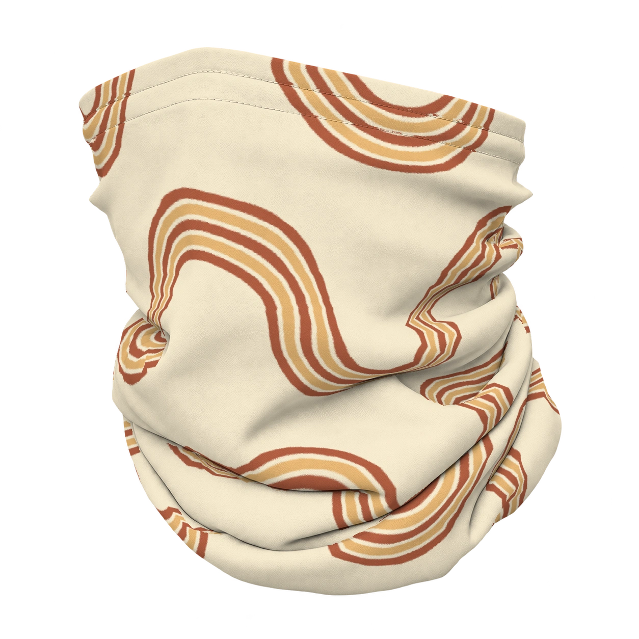 Sunset loops · Cream & rust op een nekwarmer