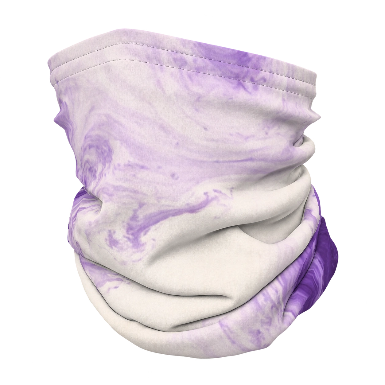Ube Latte op een nekwarmer