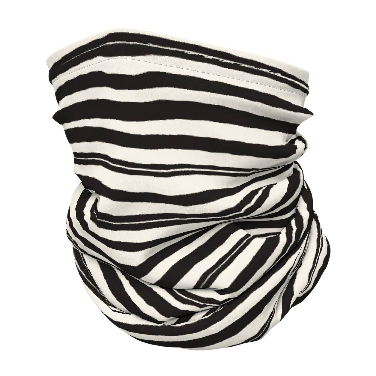 Zebra instinct · Black & cream op een nekwarmer