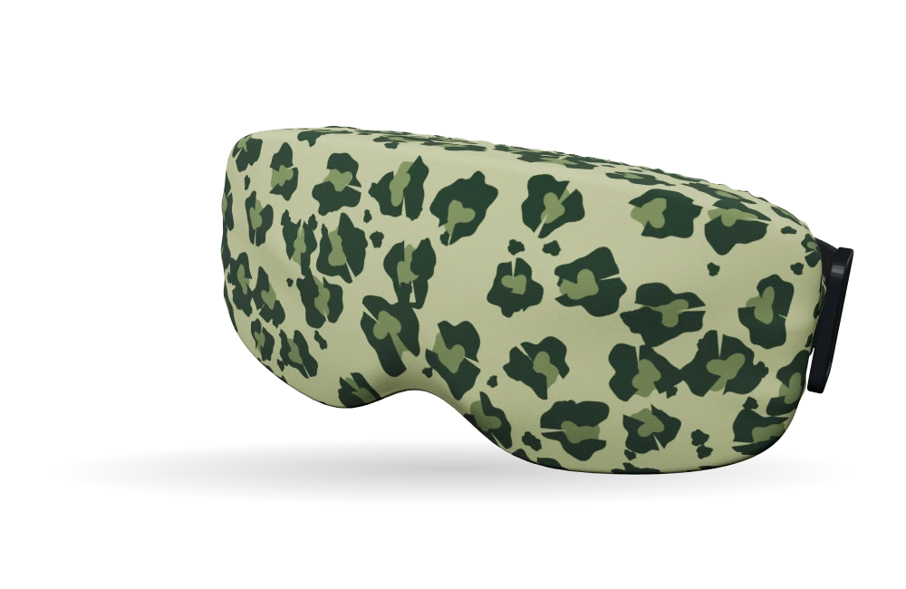 Moss leopard op de skibrilhoes