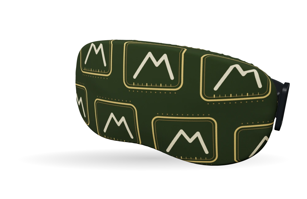 Print Lift ticket · Olive & honey op een skibrilhoes