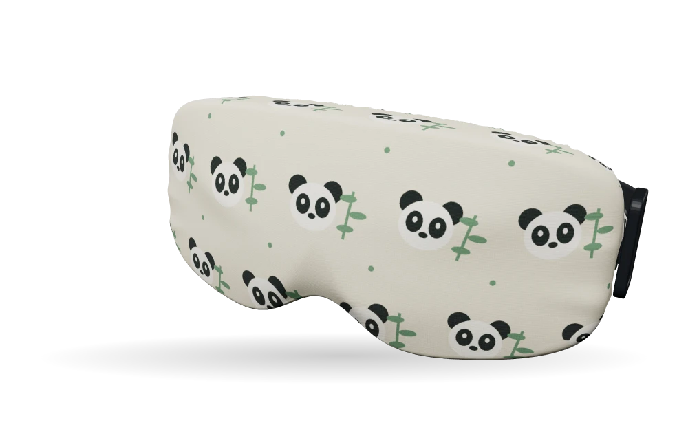 Print Panda pause · Crème op een skibrilhoes