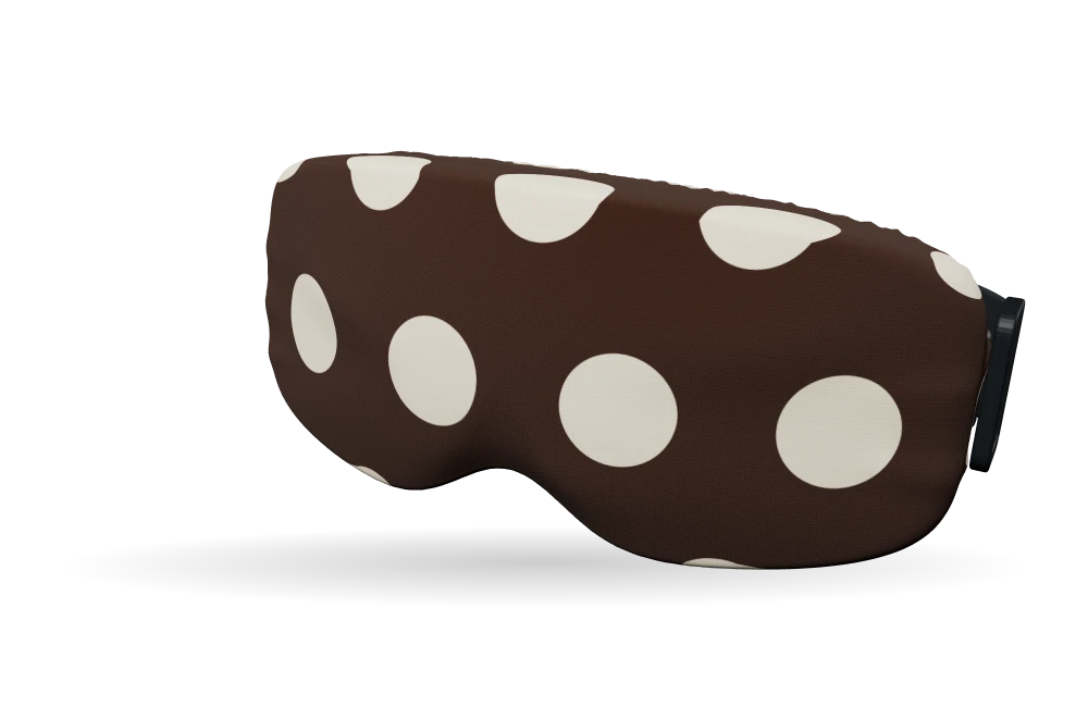 Print Big dot · Espresso & cream op een skibrilhoes