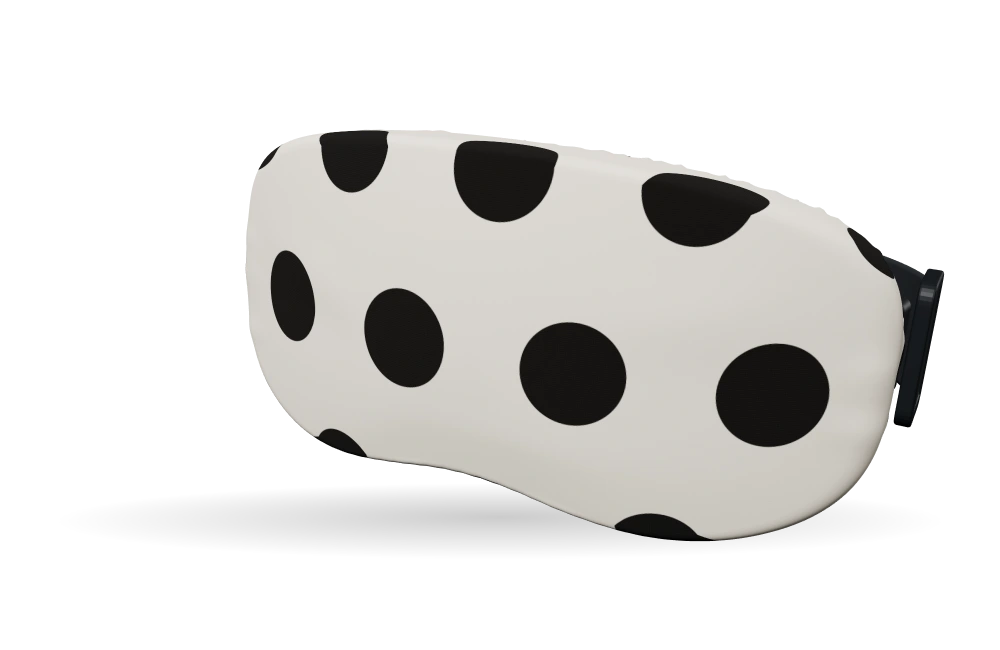 Print Big dot · Ivory & ink op een skibrilhoes