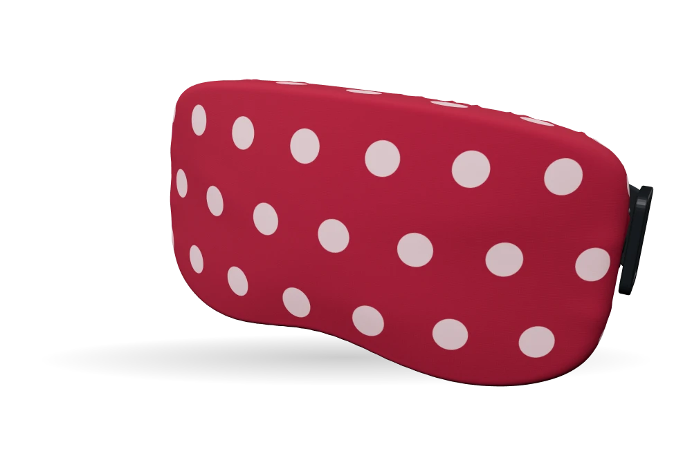 Print Polka classic · Cherry & blush op een skibrilhoes