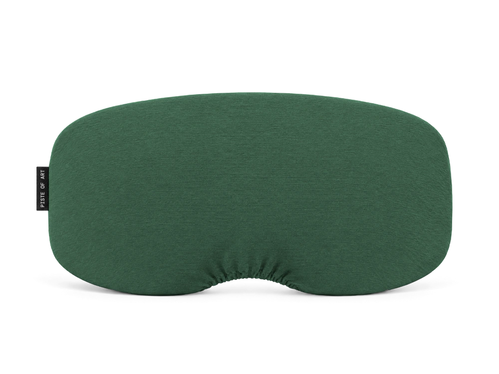Print Effen groen · Bosgroen op een skibrilhoes