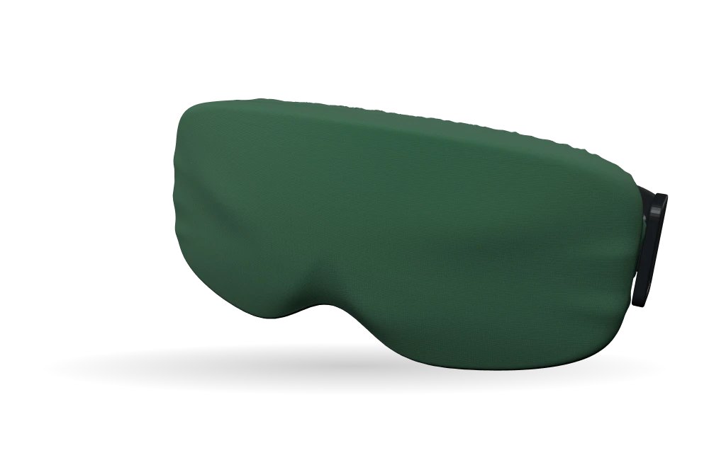 Effen groen · Bosgroen op de skibrilhoes