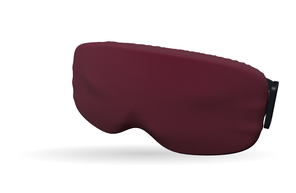 Print Effen rood · Bordeaux op een skibrilhoes