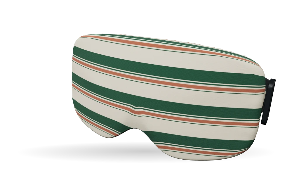 Print Touchline · Forest cream op een skibrilhoes